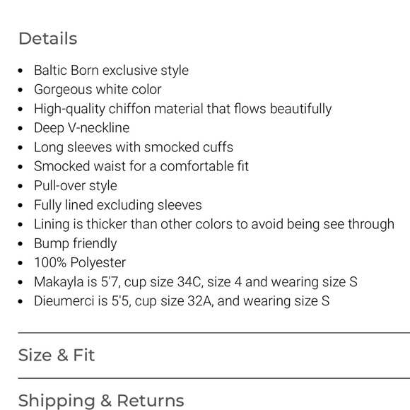 NWT Baltic Born Olivia dress - Picture 2 of 3